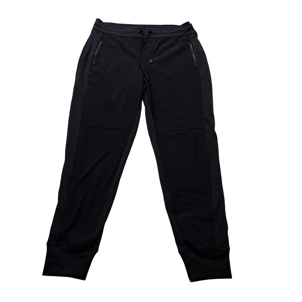 Athleta Headlands Trek Jogger Pants Women's 10 Black Activewear Gym Drawstring